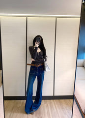 Double pocket micro flared pants