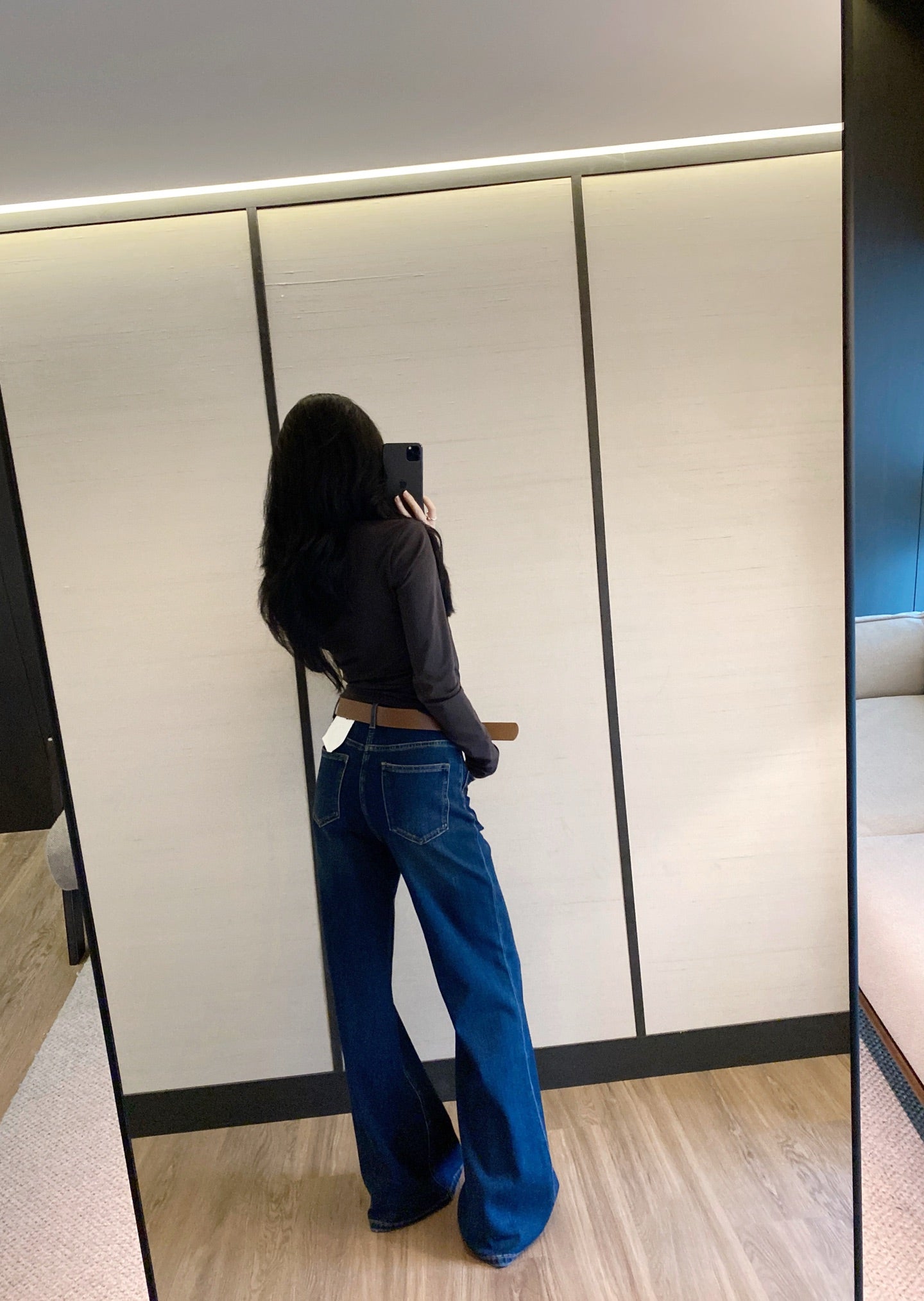 Double pocket micro flared pants
