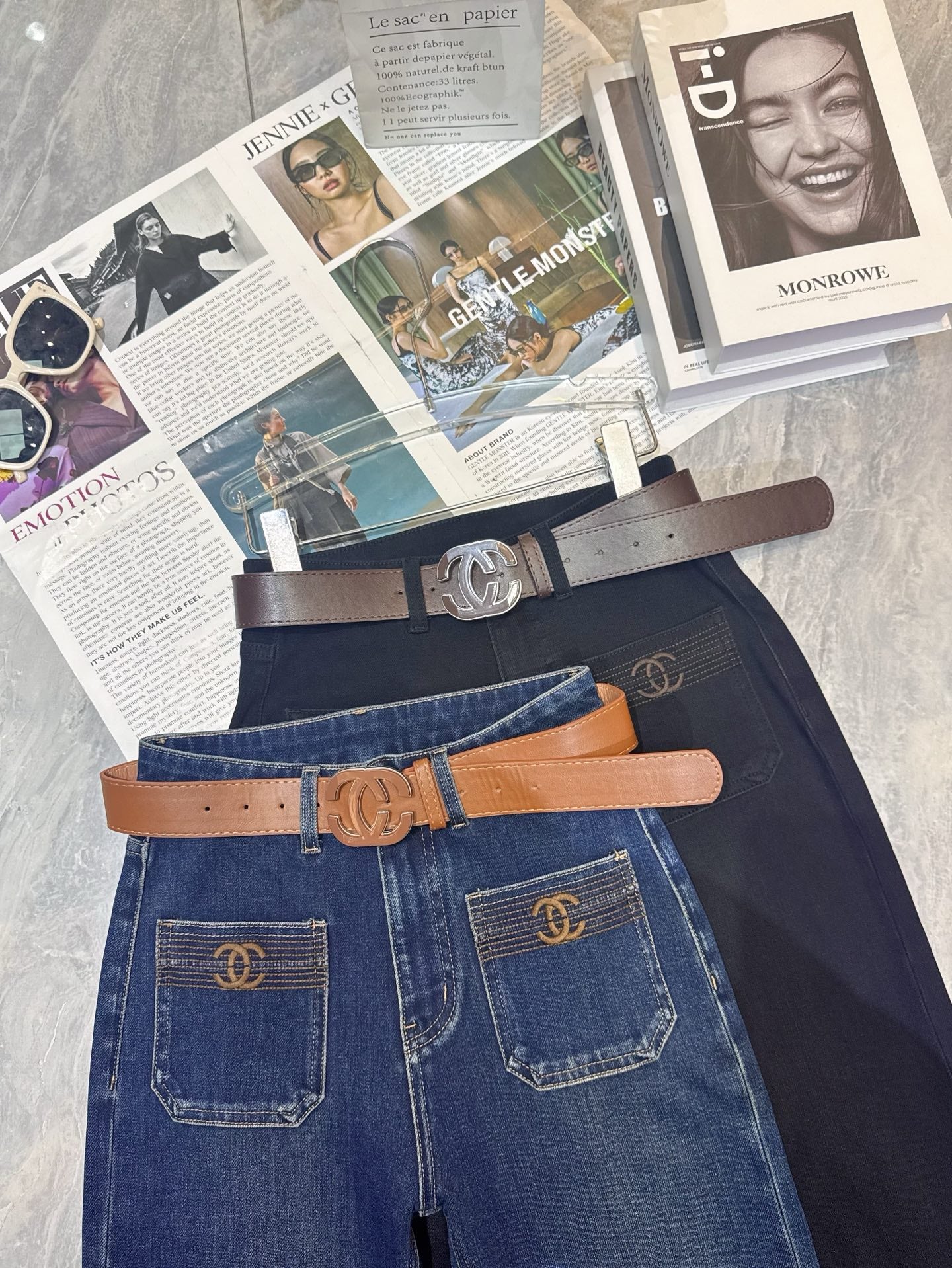 Double pocket micro flared pants