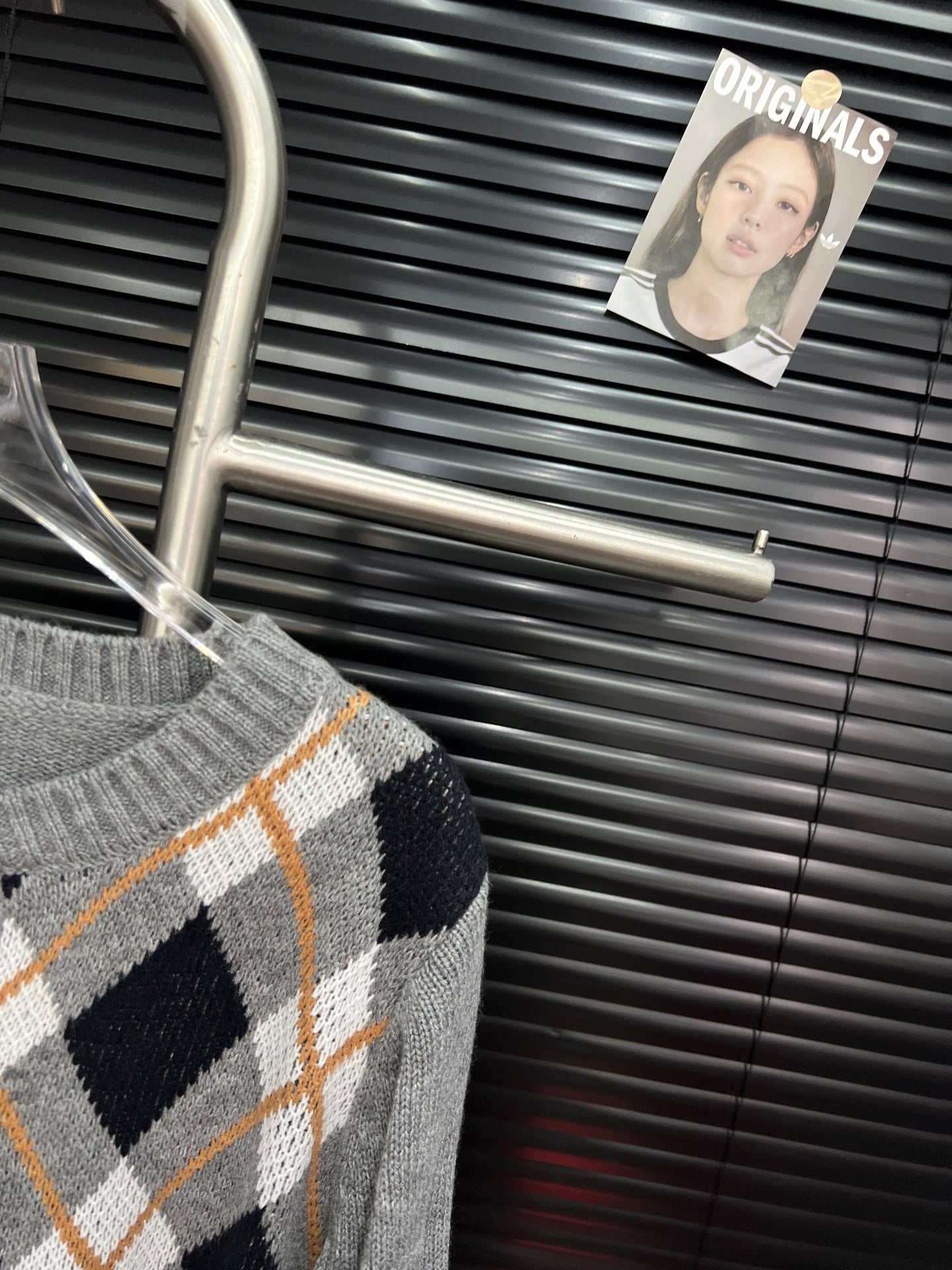 Lingge College style knitted cardigan