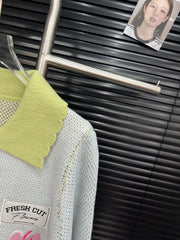 Jacquard Knitted Coat