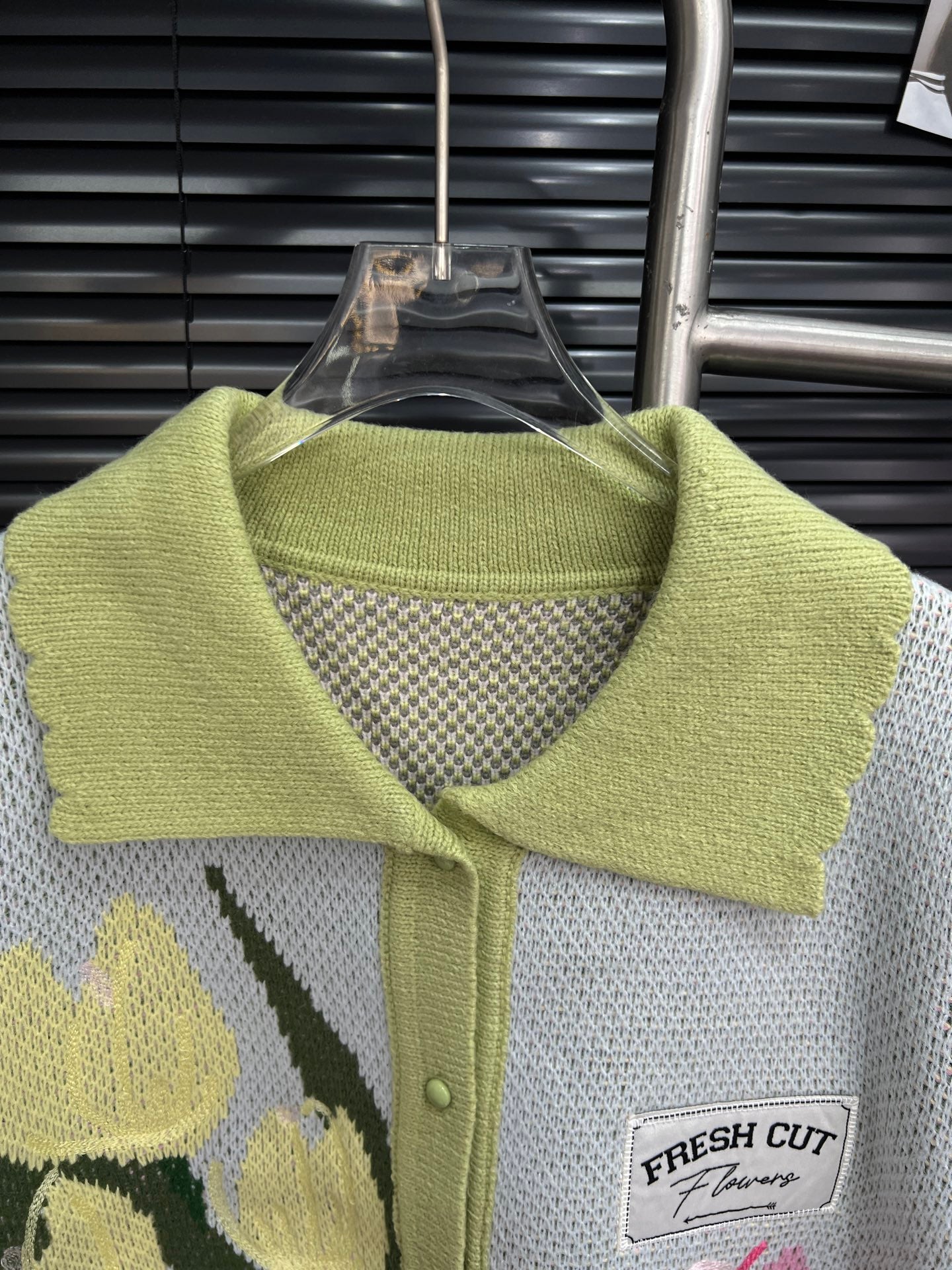 Jacquard Knitted Coat