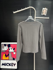 Vintage cat blend printed cotton base long sleeved shirt