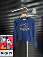 Embroidered cotton long sleeves