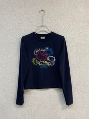 Embroidered cotton long sleeves