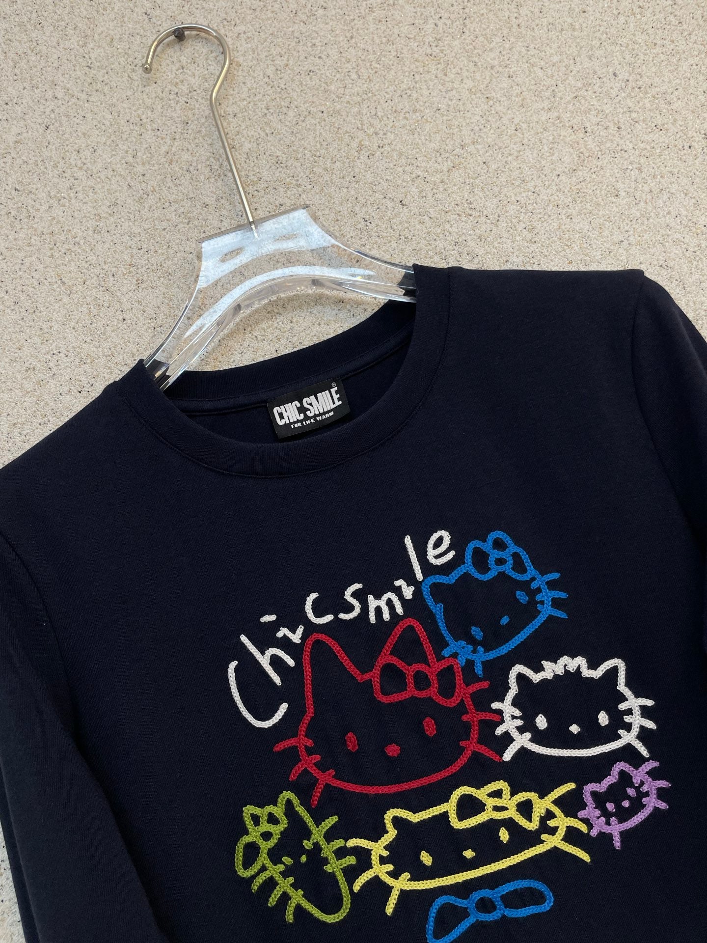 Embroidered cotton long sleeves