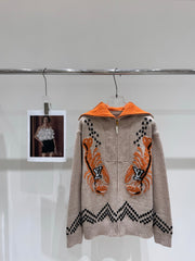 Zipper knit jacket