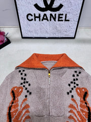 Zipper knit jacket