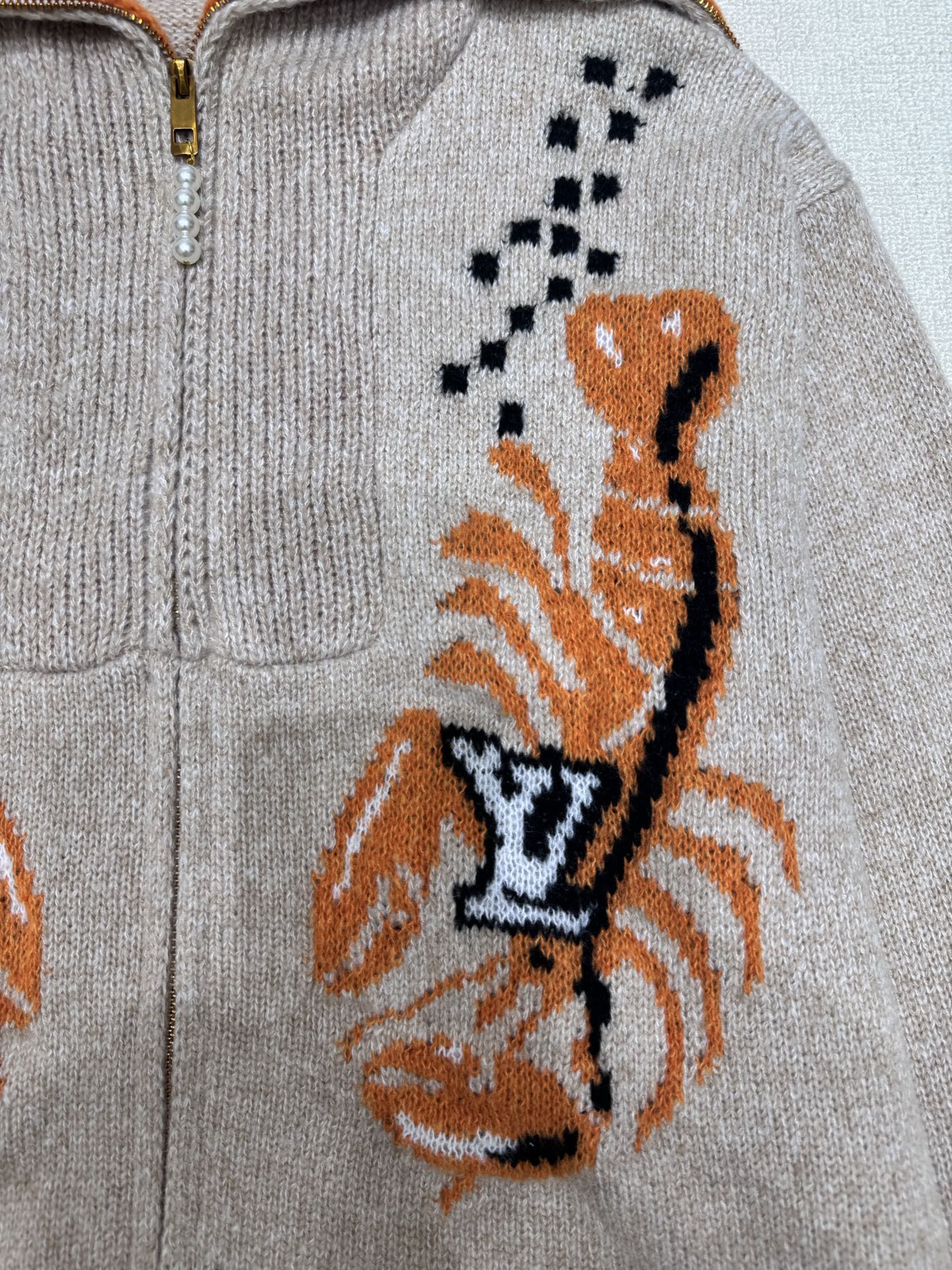 Zipper knit jacket