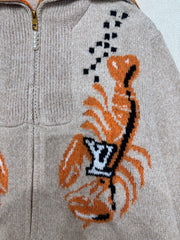 Zipper knit jacket