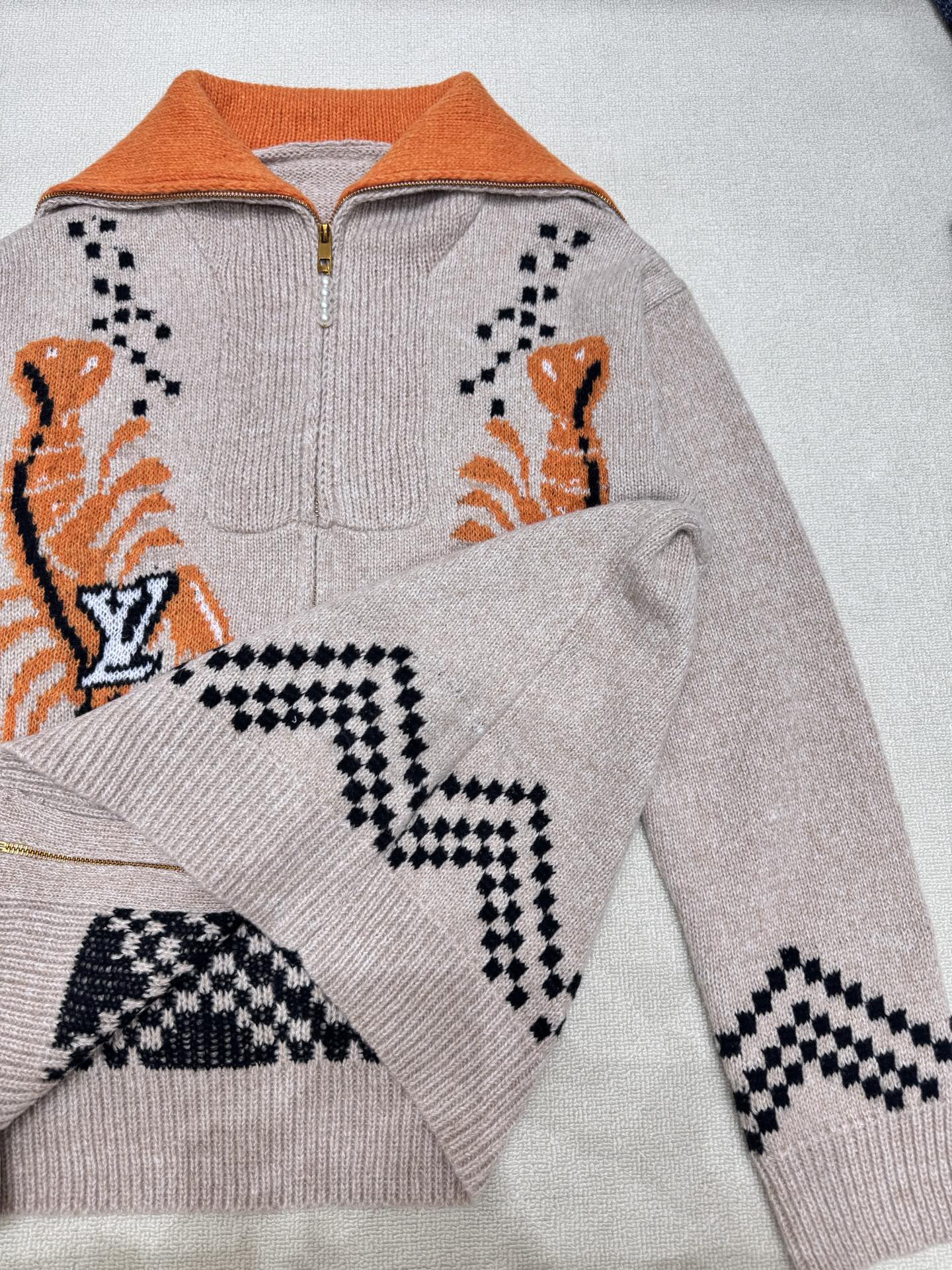 Zipper knit jacket