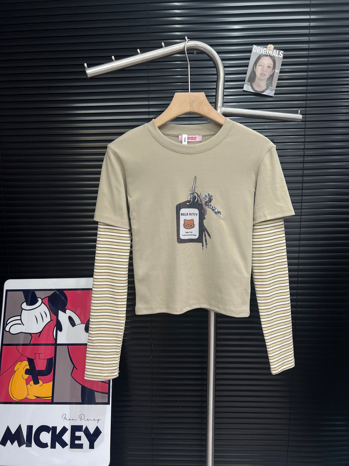 Printed cotton base long sleeved shirt