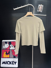 Printed cotton base long sleeved shirt