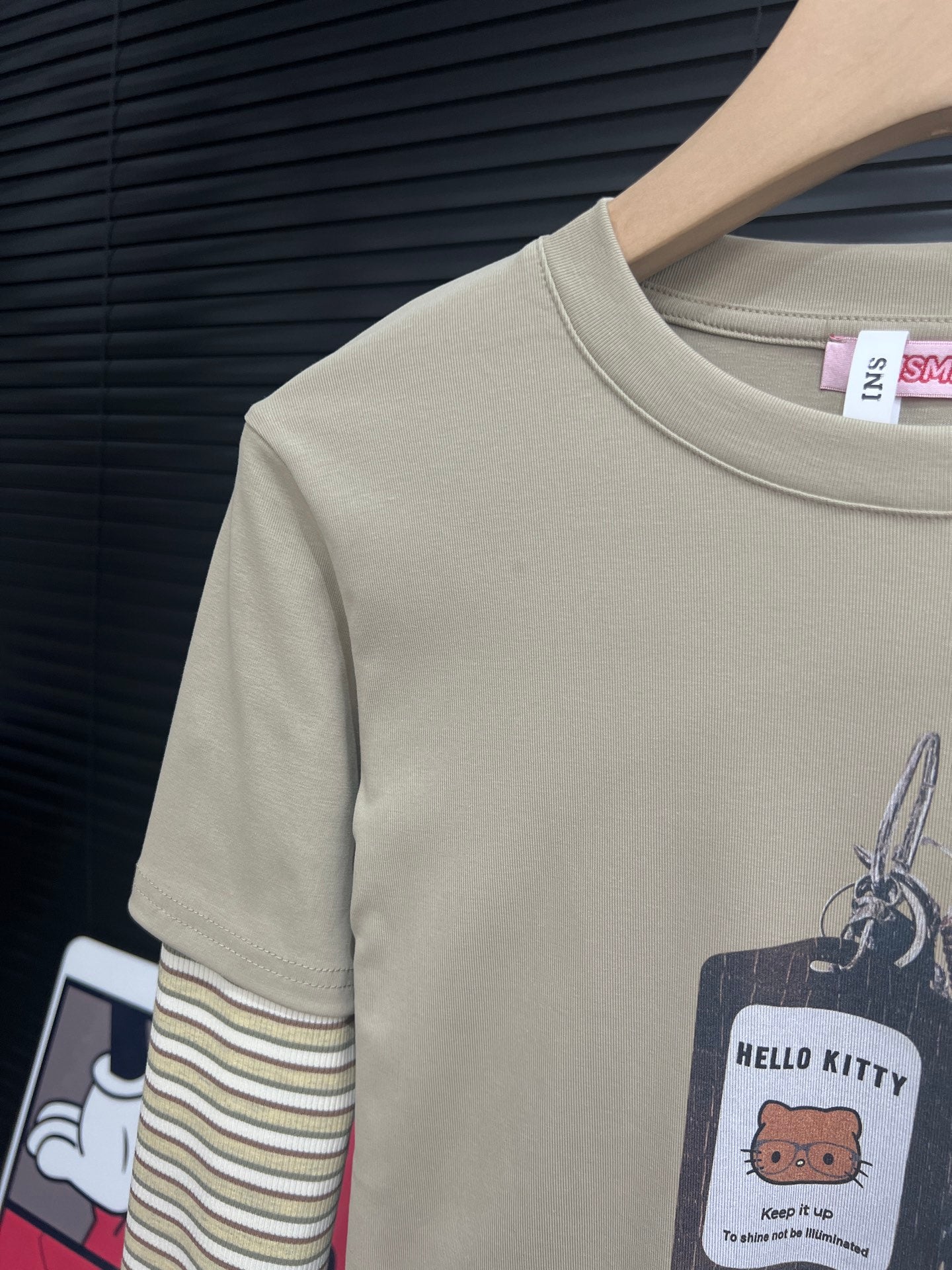 Printed cotton base long sleeved shirt