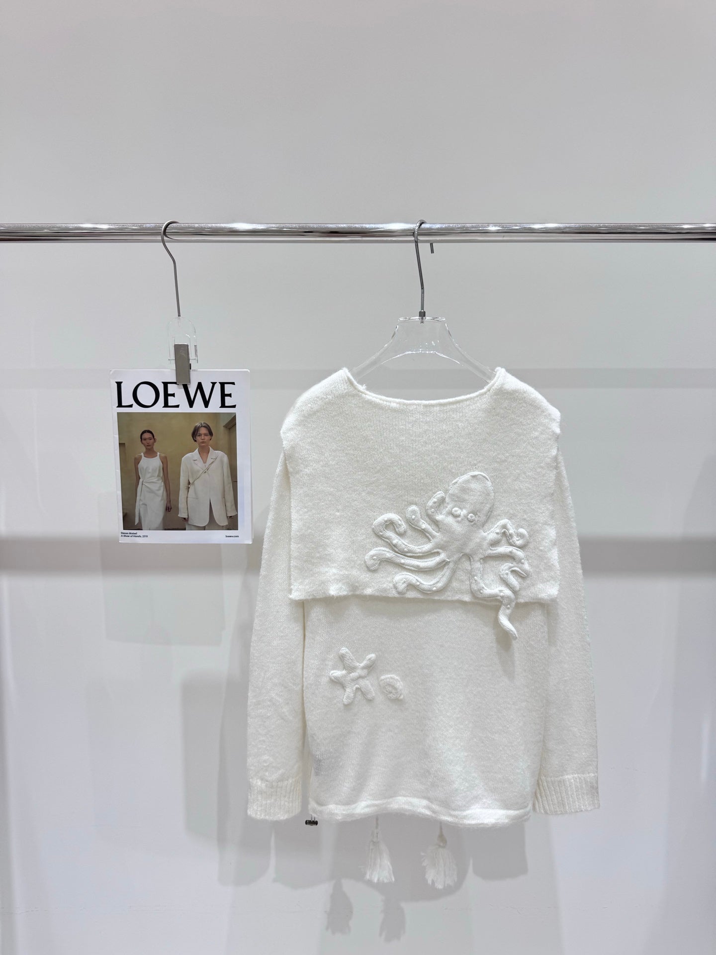 Octopus Navy collar pullover sweater