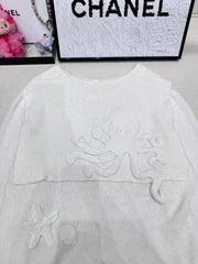 Octopus Navy collar pullover sweater