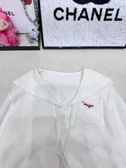 Octopus Navy collar pullover sweater