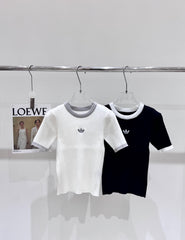 Sports and leisure knitted short sleeves