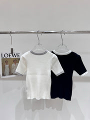 Sports and leisure knitted short sleeves