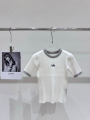 Sports and leisure knitted short sleeves