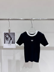 Sports and leisure knitted short sleeves