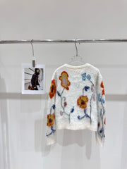 Handmade Embroidered Embroidered Knitted Cardigan