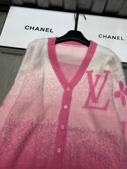 Gradient mohair cardigan