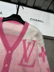 Gradient mohair cardigan