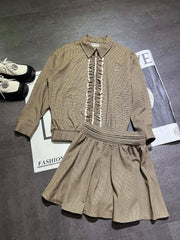 2025 New Product Launch Lace Coat Short Skirt Set