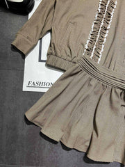 2025 New Product Launch Lace Coat Short Skirt Set