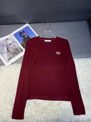 Round neck wool base sweater