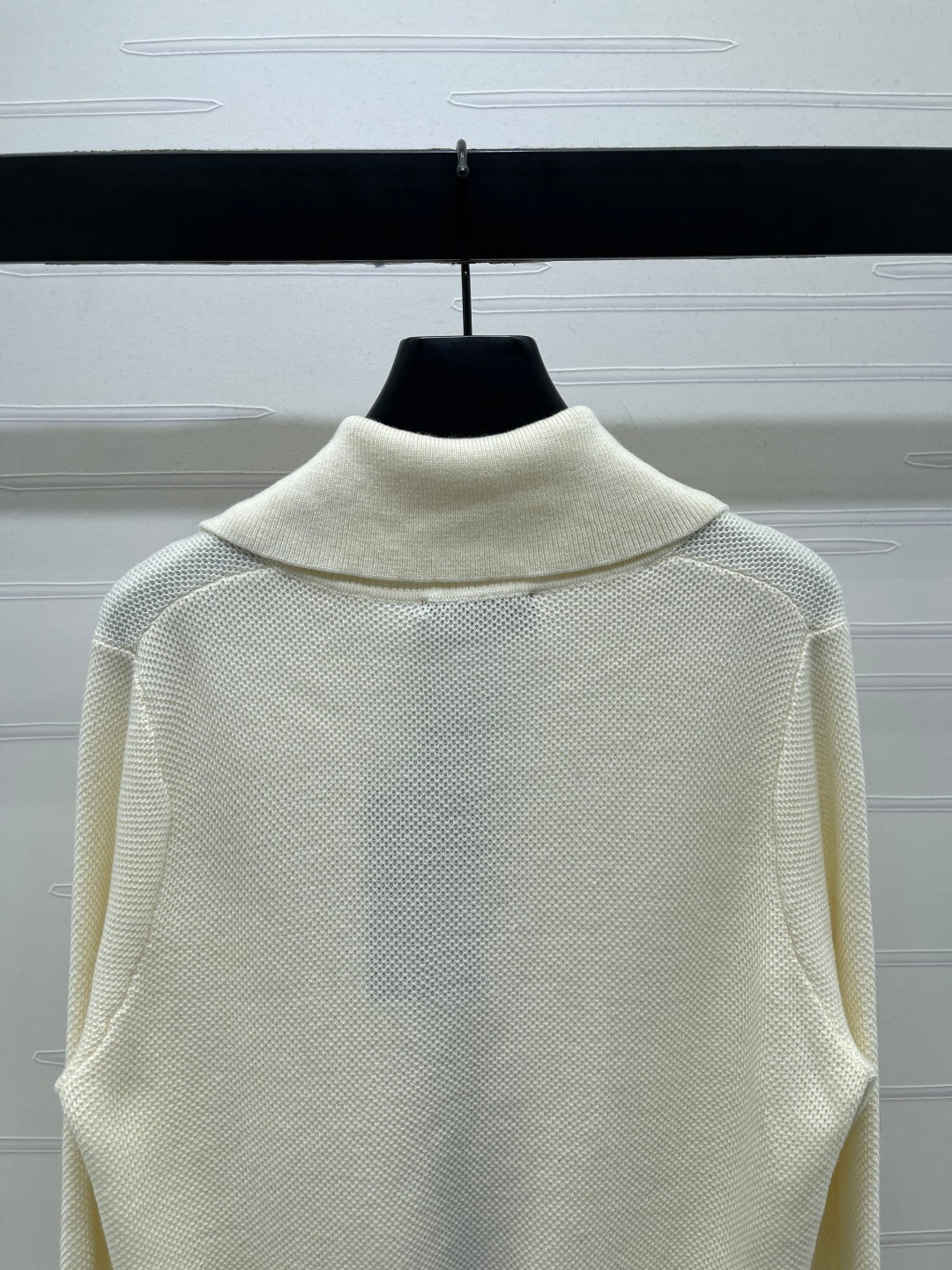 Flip collar double zipper knitted cardigan