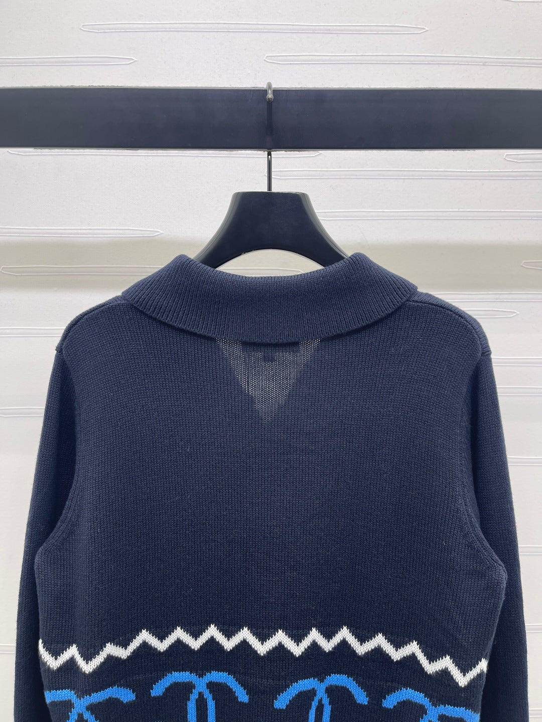 Collar knit cardigan