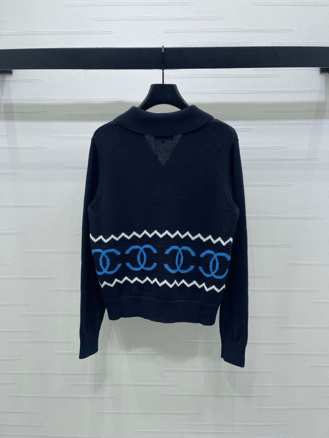 Collar knit cardigan