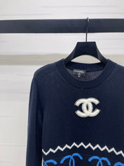 Collar Double C Knitted Cardigan