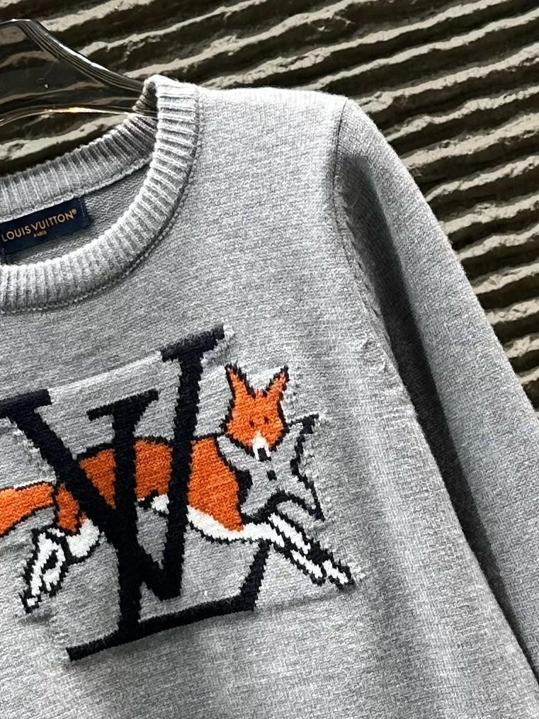 Jacquard Fox 🦊 Knitted long sleeved pullover