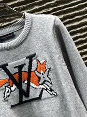 Jacquard Fox 🦊 Knitted long sleeved pullover