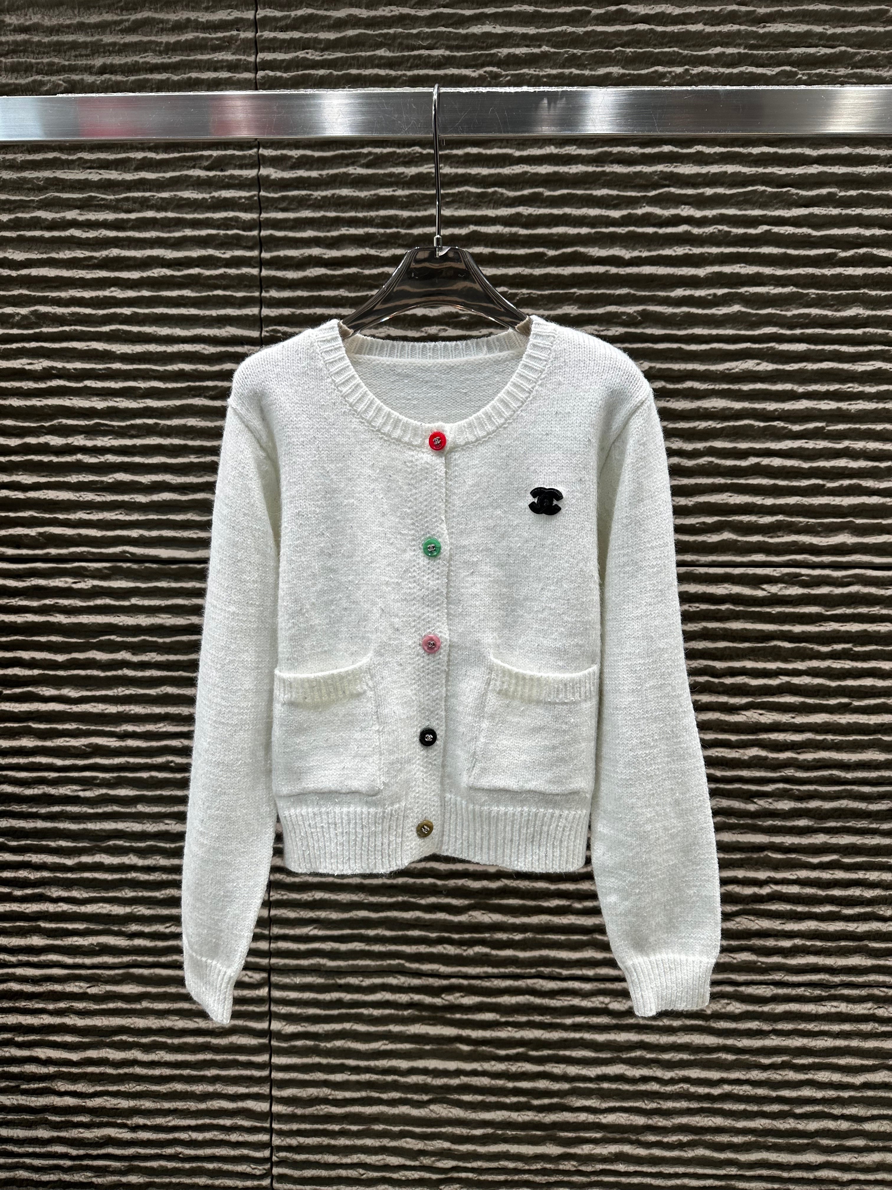New custom colored button cardigan