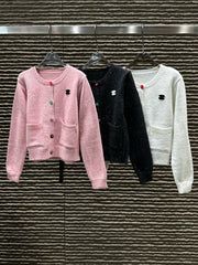 New custom colored button cardigan