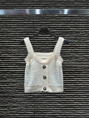New towel material temperament socialite suspender ➕ Half skirt two-piece set