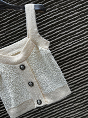 New towel material temperament socialite suspender ➕ Half skirt two-piece set