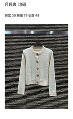 Autumn and winter new towel material temperament socialite cardigan