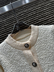 Autumn and winter new towel material temperament socialite cardigan