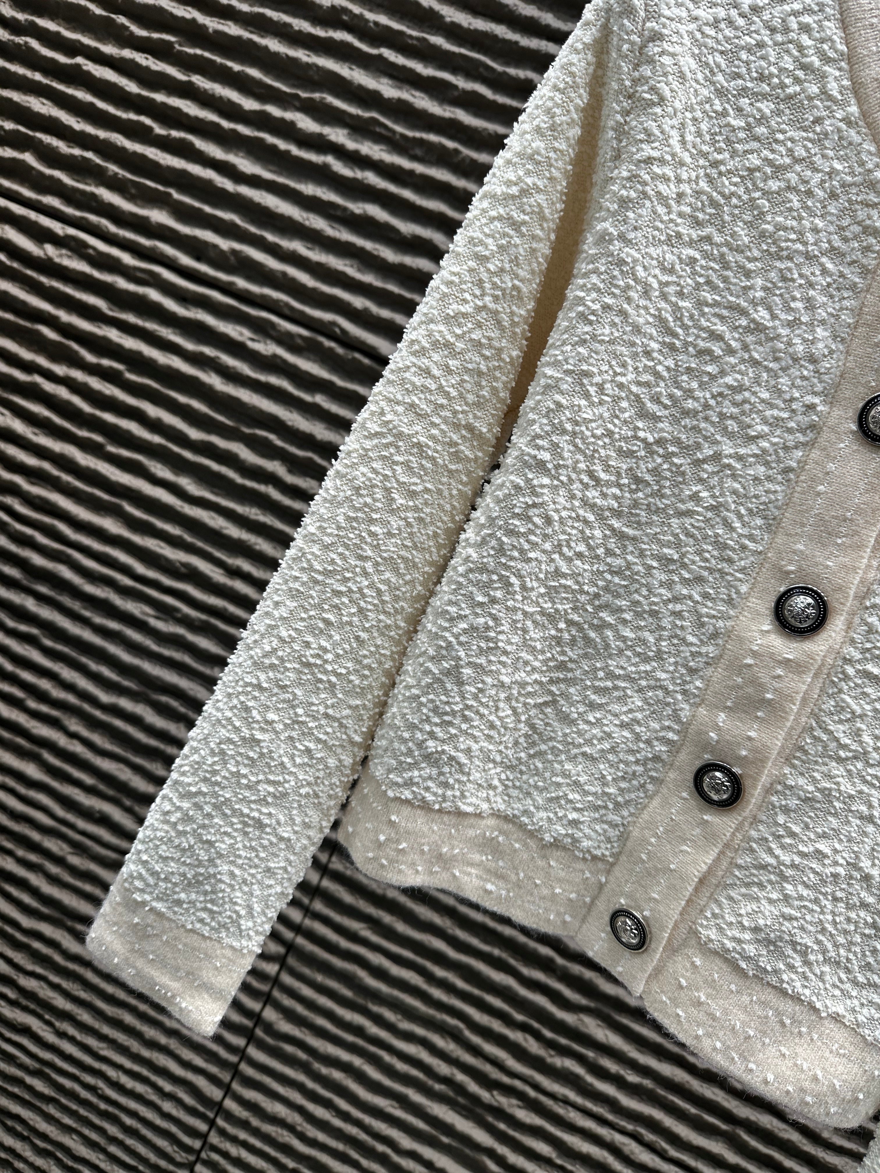 Autumn and winter new towel material temperament socialite cardigan
