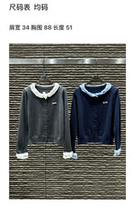 Autumn and Winter New Lace Collar Crafted Knitted Long Sleeve