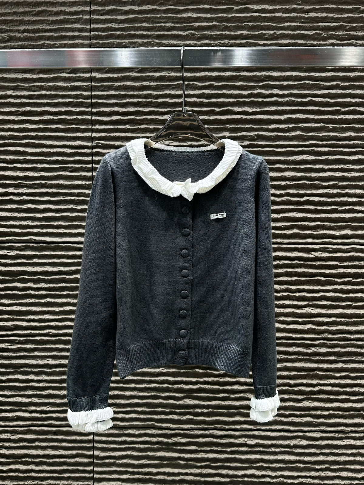 Autumn and Winter New Lace Collar Crafted Knitted Long Sleeve
