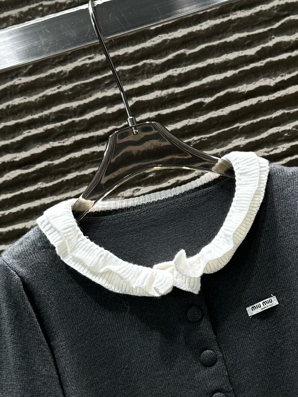 Autumn and Winter New Lace Collar Crafted Knitted Long Sleeve