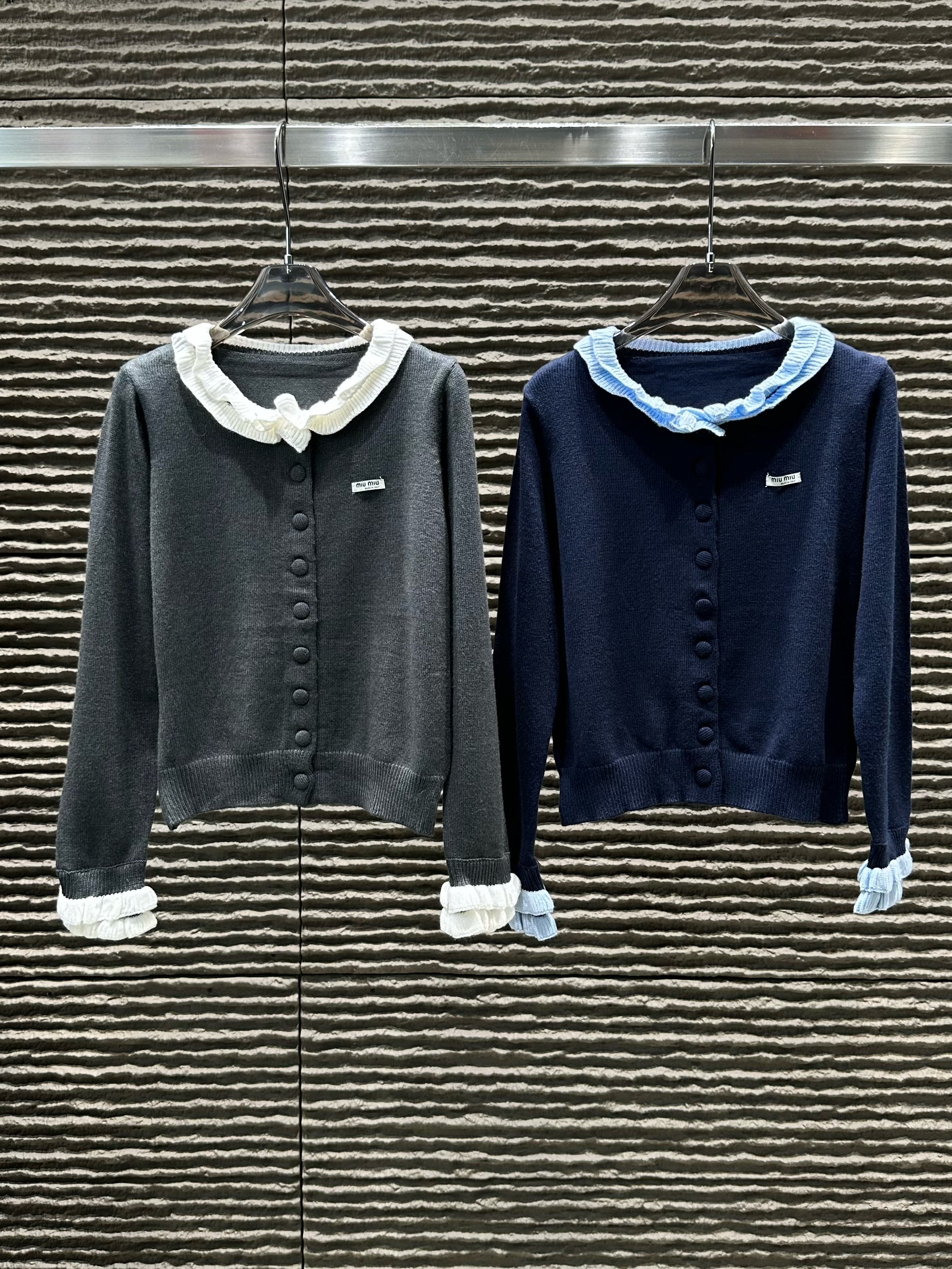 Autumn and Winter New Lace Collar Crafted Knitted Long Sleeve