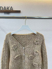 Knitted cardigan top set