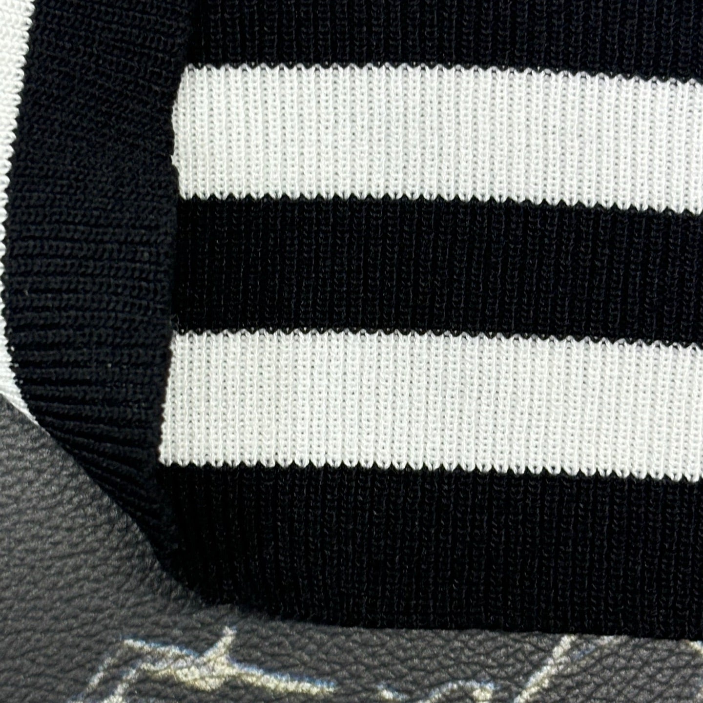V-neck dark patterned logo cardigan